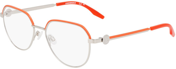 Converse CV1028 glasses in Shiny Silver/Vermillion Red