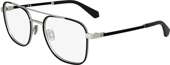 Calvin Klein Jeans CKJ25205 glasses in Matte Silver/Black