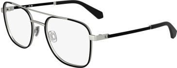 Calvin Klein Jeans CKJ25205 glasses in Matte Silver/Black