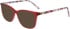 Marchon NYC M-5024 N-55 glasses in Crystal Red/Red Marble