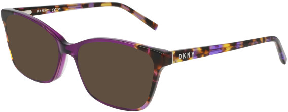 DKNY DK5034 glasses in Amethyst Crystal/Violet Tortoi
