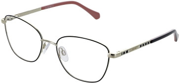 LK Bennett 89 glasses in Black/Gold