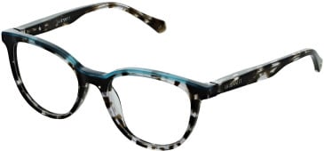 LK Bennett 95 glasses in Teal/Grey Tort