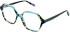 Cameo Blossom glasses in Teal