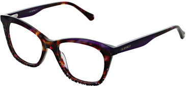 LK Bennett 94 glasses in Purple/Tort