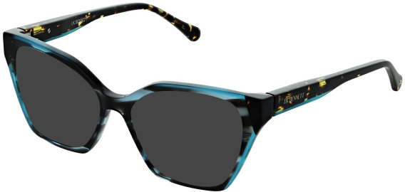 LK Bennett 93 sunglasses in Teal/Blue Stripe