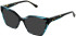 LK Bennett 93 sunglasses in Teal/Blue Stripe