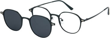 London Club 1158 CAPRI glasses in Black/Grey