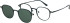 London Club 1158 CAPRI glasses in Black/Green