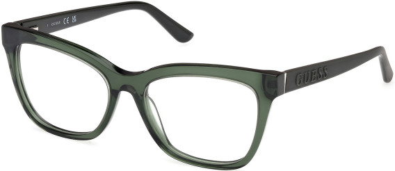 Guess GU50172-55 glasses in Shiny Dark Green