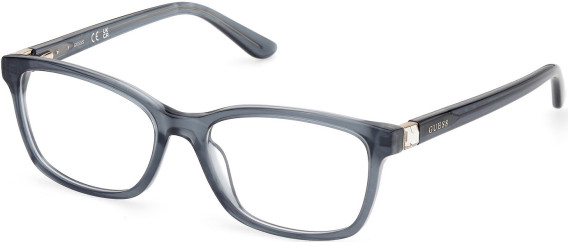 Guess GU50196 glasses in Blue/Horn