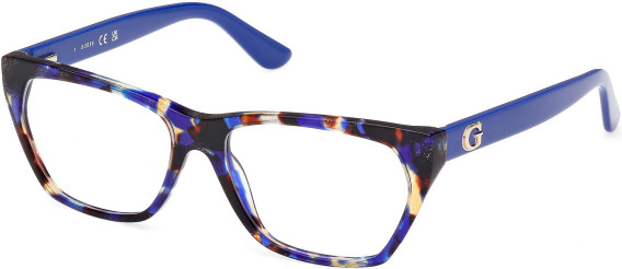 Guess GU50234 glasses in Blue/Havana