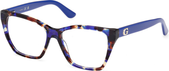 Guess GU50235 glasses in Blue/Havana