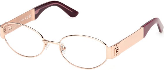 Guess GU50314 glasses in Shiny Rose Gold