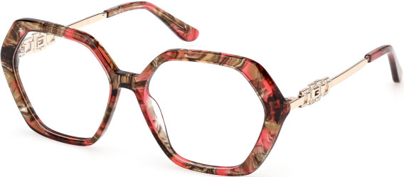 Guess GU50317 glasses in Bordeaux/Havana