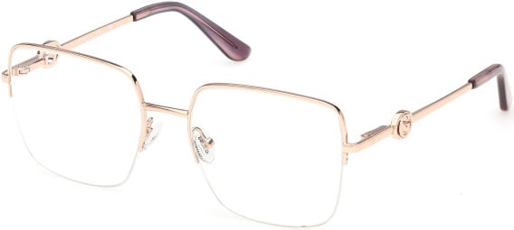 Guess GU50347 glasses in Shiny Rose Gold