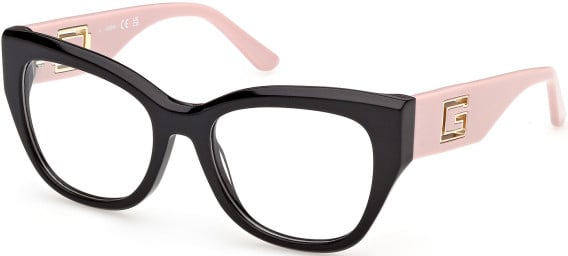 Guess GU50356 glasses in Shiny Black/Pink