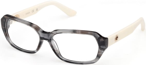 Guess GU50380 glasses in Grey/Horn