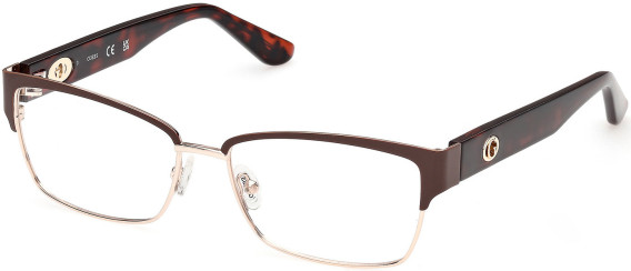 Guess GU50383 glasses in Matte Dark Brown