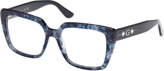 Guess GU50174 glasses in Blue/Havana