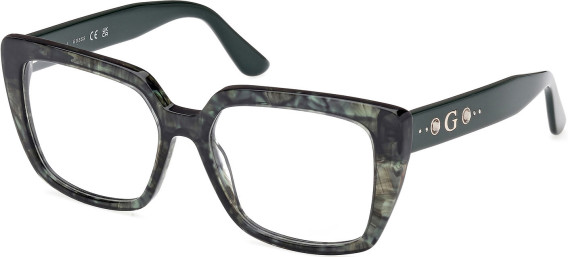 Guess GU50174 glasses in Dark Green/Havana