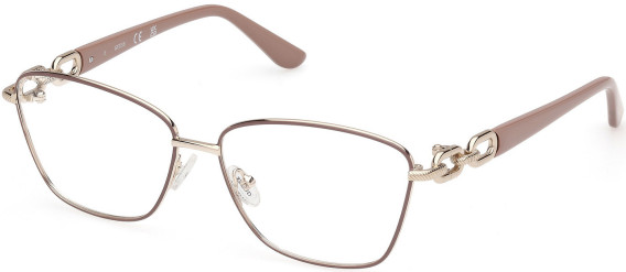 Guess GU50179-55 glasses in Matte Beige