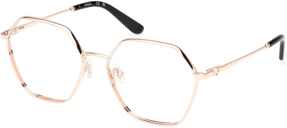 Guess GU50184 glasses in Shiny Rose Gold