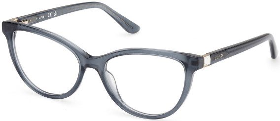 Guess GU50195 glasses in Light Blue/Horn