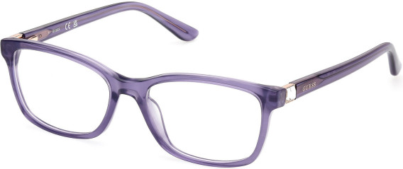 Guess GU50196 glasses in Violet/Horn