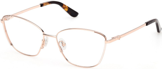 Guess GU50224 glasses in Shiny Rose Gold/Tortoise