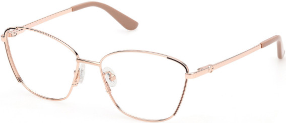 Guess GU50224 glasses in Shiny Rose Gold/Nude