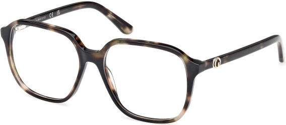Guess GU50309 glasses in Dark Green/Havana