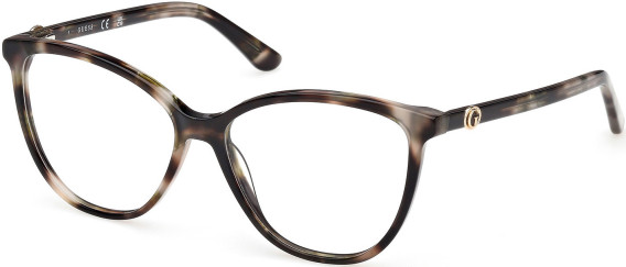 Guess GU50311-55 glasses in Dark Green/Havana
