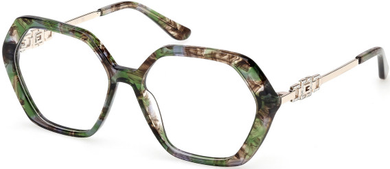 Guess GU50317 glasses in Dark Green/Havana