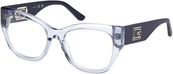 Guess GU50356 glasses in Shiny Light Blue