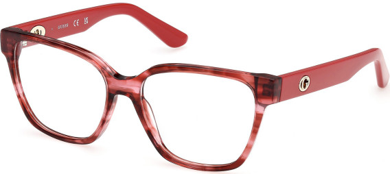 Guess GU50381 glasses in Red/Horn