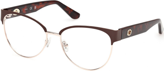 Guess GU50382 glasses in Matte Dark Brown