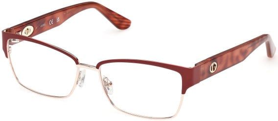Guess GU50383 glasses in Matte Dark Red