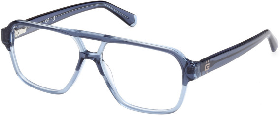 GU50093 glasses in Shiny Blue