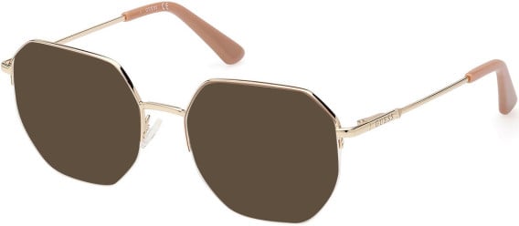 Guess GU2935-54 sunglasses in Gold/Beige