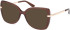 Guess GU50245 sunglasses in Shiny Dark Brown