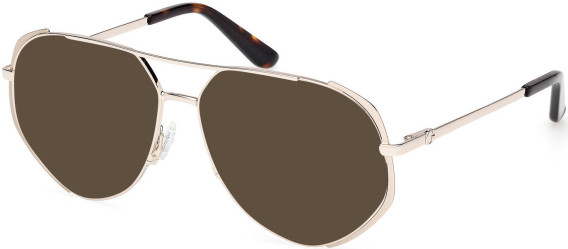 Guess GU50247 sunglasses in Matte Pale Gold