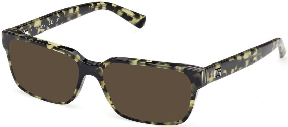 Guess GU50329-54 sunglasses in Dark Green/Havana