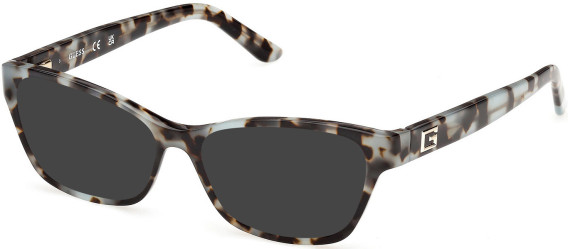 Guess GU50353-53 sunglasses in Light Blue/Havana