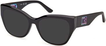 Guess GU50356 sunglasses in Shiny Black/Black