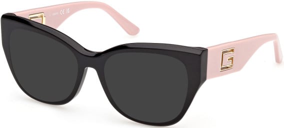 Guess GU50356 sunglasses in Shiny Black/Pink