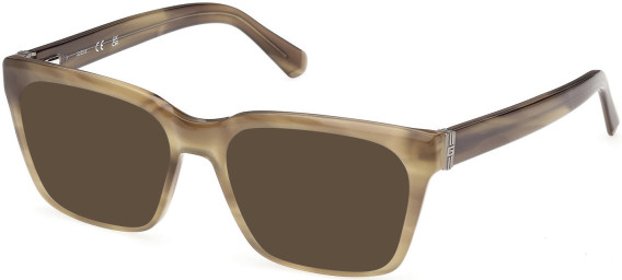 Guess GU50365 sunglasses in Light Green/Horn
