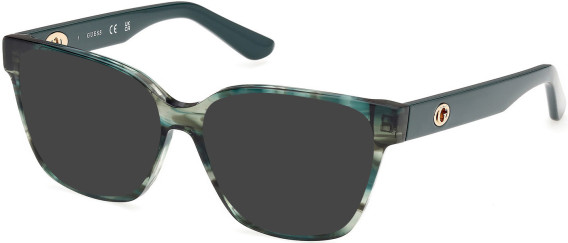 Guess GU50381 sunglasses in Dark Green/Horn