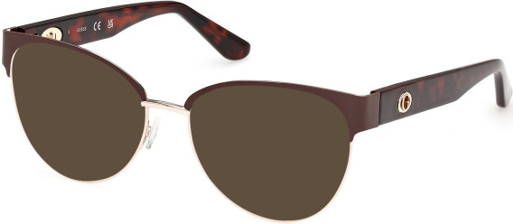 Guess GU50382 sunglasses in Matte Dark Brown