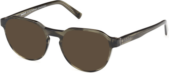 Timberland TB50032 sunglasses in Dark Green/Horn